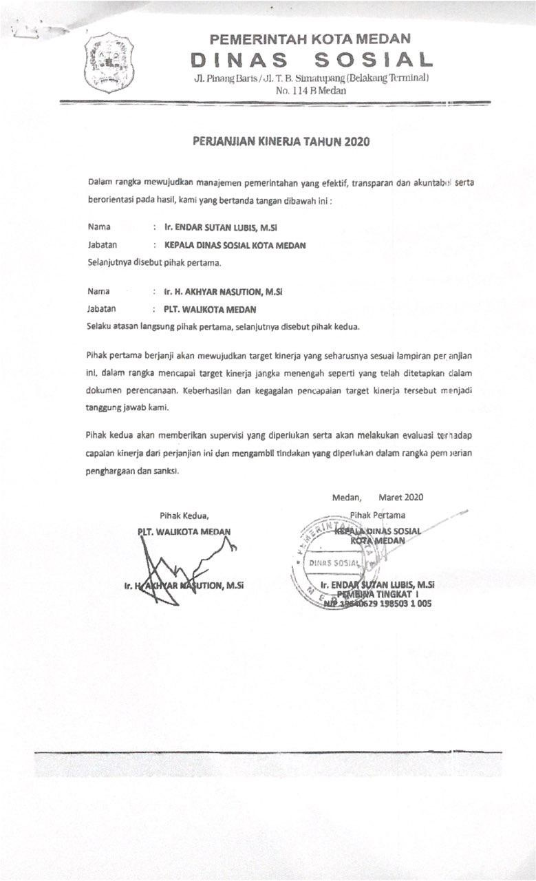 PERJANJIAN KINERJA Dinas Kesehatan Kab. Pulau Taliabu